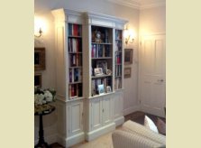 Breakfront painted bookcase